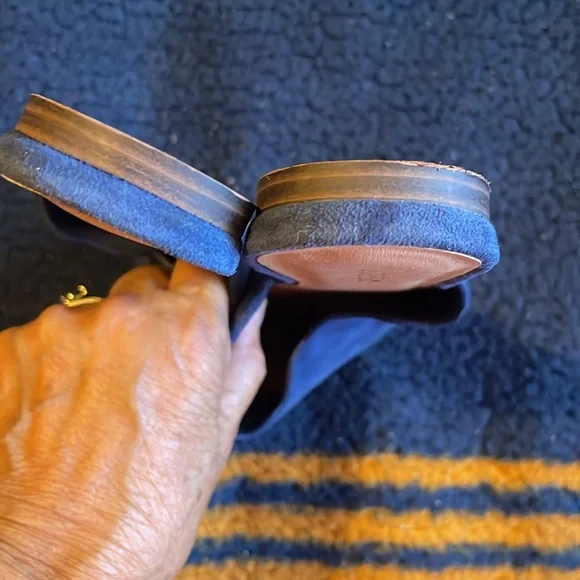 Joe’s Women's Navy Suede Mules - Picture 3 of 6